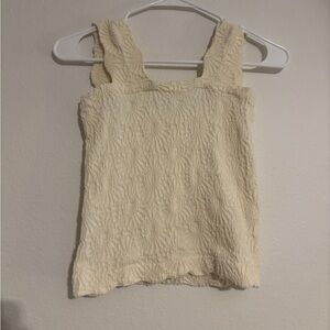 Amazon Cream Textured Tank Top